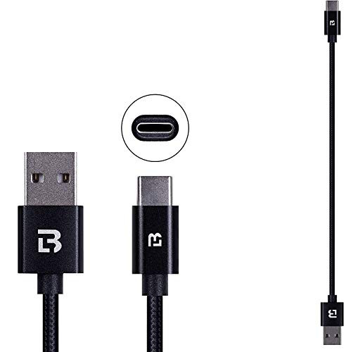 USB C Cable - 7inch 3A USB C to USB A Nylon Braid Fast Charging Cable - USB Type C Cable with Data Sync Transfer Compatible with Galaxy S10  S9  S8  N