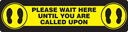 Accuform Social Distancing Floor SignPlease Wait Until Called  6 x 24  PSR292
