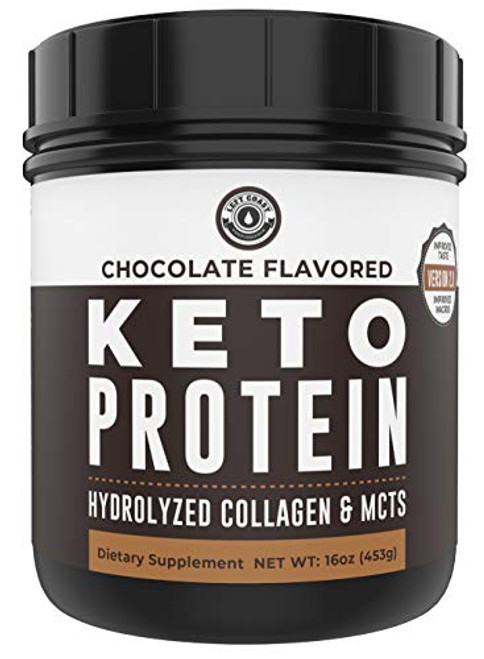 Keto Collagen Protein Powder Chocolate - 10g Grass-Fed Collagen 5g MCT Powder- 1lb 25 Servings No Carb Protein Powder Low Carb Meal Replacement Sh Keto Collagen Protein Powder Chocolate - 10g Grass-Fed Collagen 5g MCT Powder- 1lb 25 Servings No Carb Protein Powder Low Carb Meal Replacement Sh