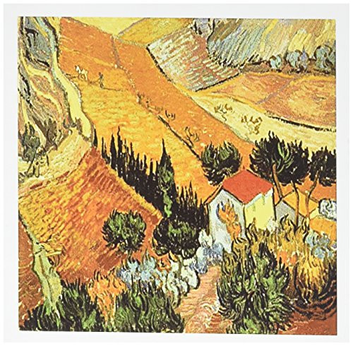 3dRose Van Gogh Landscape - Greeting Cards  6 x 6 inches  set of 6 -gc-48156-1-