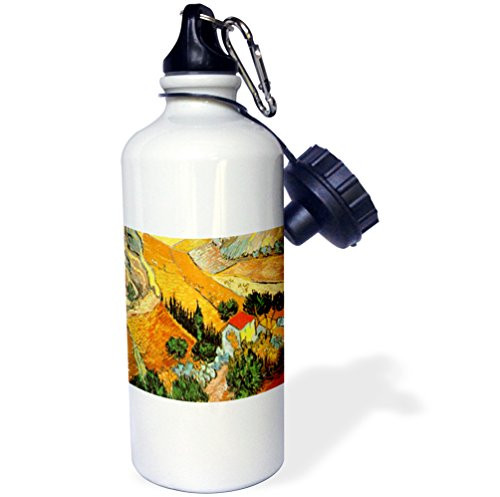 3dRose Van Gogh Landscape Sports Water Bottle 21 oz White 3dRose Van Gogh Landscape Sports Water Bottle 21 oz White
