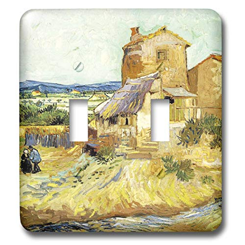 3dRose lsp-47912-2Van Gogh Old Mill Painting-Double Toggle Switch