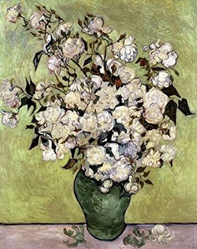 Vase of Roses Poster Print by Vincent Van Gogh -11 x 14-