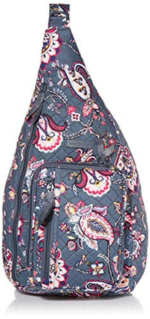 Vera Bradley Womens Signature Cotton Sling Backpack  Felicity Paisley  Medium Vera Bradley Womens Signature Cotton Sling Backpack  Felicity Paisley  Medium