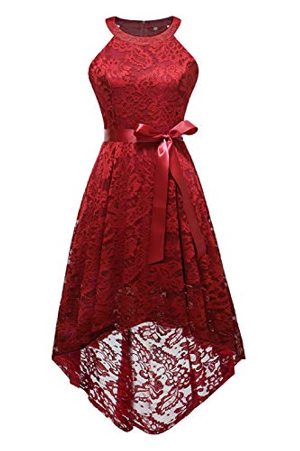 VEILEDGEM Floral Lace Dress for Women Party Wedding Guest Bridesmaid Dresses A Line Evening Cocktail Swing Dresses