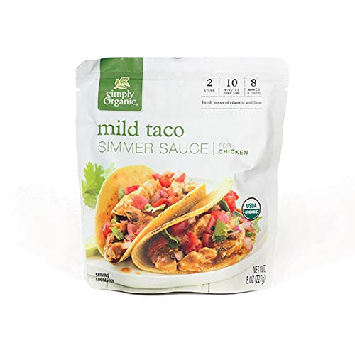 Simply Organic Mild Taco Simmer Sauce Certified Organic - 8 oz - Pack of 6 Simply Organic Mild Taco Simmer Sauce Certified Organic - 8 oz - Pack of 6