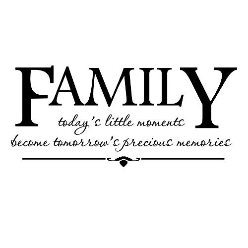 Family Todays Little Moments Become Tomorrows Precious Memories Black Vinyl Wall Decal Quotes Inspirational Sayings Wall Decor