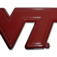 Elektroplate Virginia Tech -Maroon VT- Emblem