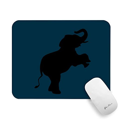 VISUO Gaming MousePads Non-Slip and Waterproof Rubber Gaming Mouse Pad Rectangle Mouse Pads for Office Computers Black Elephant 9-8 x 7-9