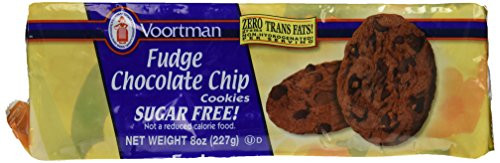 Voortman  Sugar Free  Fudge Chocolate Chip  8oz Bag -Pack of 4-