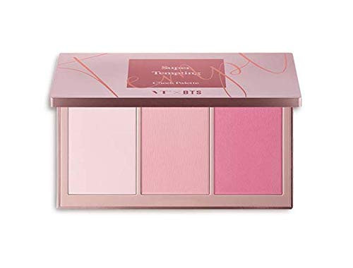 VT X BTS Super Tempting Cheek Palette-blusher palette  blusher makeup  3 color blusher -01 JUST ROMANTIC-