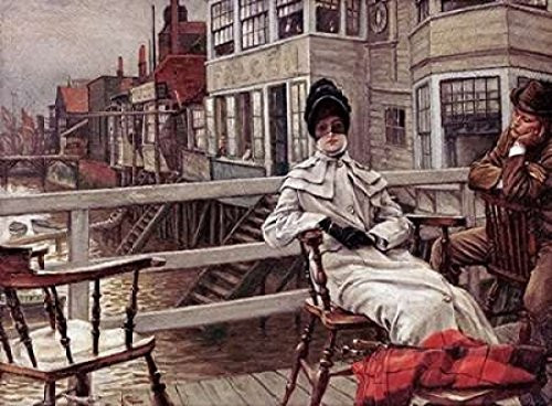 Waiting For The Boat at Greenwich Poster Print by James Jacques Tissot -18 x 24-