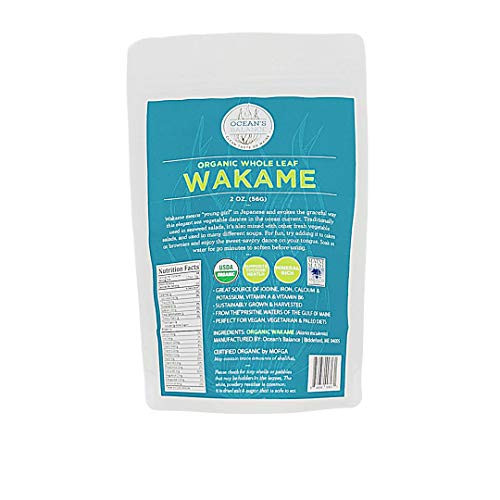 Oceans Balance - Whole Leaf Wakame - 2-Ounces -3-Pack- - Maine Coast Seaweed - Perfect for Keto Paleo Vegetarian and Vegan Diets- - Gluten Free - A Oceans Balance - Whole Leaf Wakame - 2-Ounces -3-Pack- - Maine Coast Seaweed - Perfect for Keto Paleo Vegetarian and Vegan Diets- - Gluten Free - A