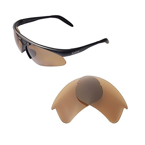 Walleva Replacement Lenses for Bolle Vigilante Sunglasses - Multiple Options Available -Brown - Polarized-