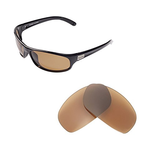 Walleva Replacement Lenses for Bolle Anaconda Sunglasses - Multiple Options Available -Brown - Polarized-