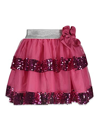 Jojo Siwa Big Girls Mesh Tulle Elastic Waistband Skirt with Bow Pink 10-12