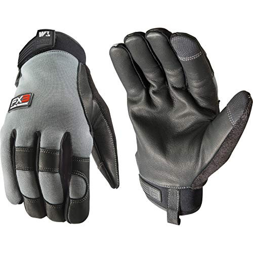 FX3 Mens HydraHyde Leather Palm Touchscreen Winter Work Gloves  Large -Wells Lamont 7799-