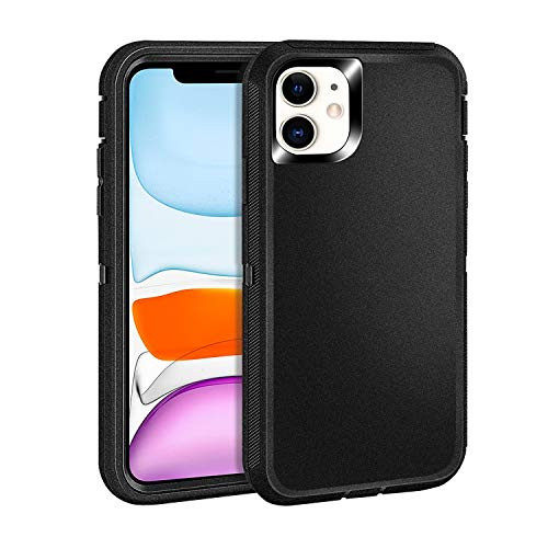 WBQ for iPhone 11 Case 6-1 Drop Protection Full Body Rugged Heavy Duty Case Shockproof Drop Dust Proof 3-Layer Protective Durable Cover for iPhone 11