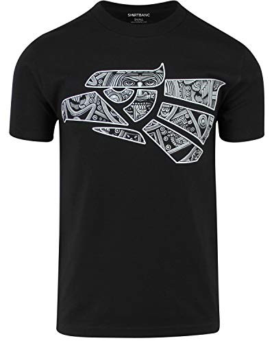 ShirtBANC Original Hecho en Mexico Aztec Calendar Eagle Shirt Mexican Eagle Tee -Aztec Calendar Eagle  L-