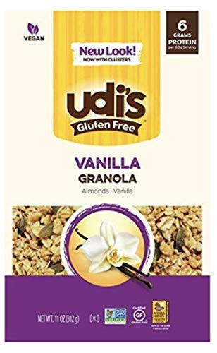 Udis Gluten Free Granola  Vanilla  12-Ounce Pouches -Pack of 3-