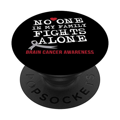 Brain Cancer Awareness Month Grey Ribbon Warrior Gift PopSockets Grip and Stand for Phones and Tablets Brain Cancer Awareness Month Grey Ribbon Warrior Gift PopSockets Grip and Stand for Phones and Tablets