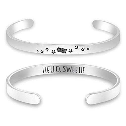Lywjyb Birdgot Doctor Who Gift Doctor Who Inspired Bracelet Hello Sweetie Dr Who Bracelet for Her River Song Tardis Gift -Hello Sweetie Dr Who CB-