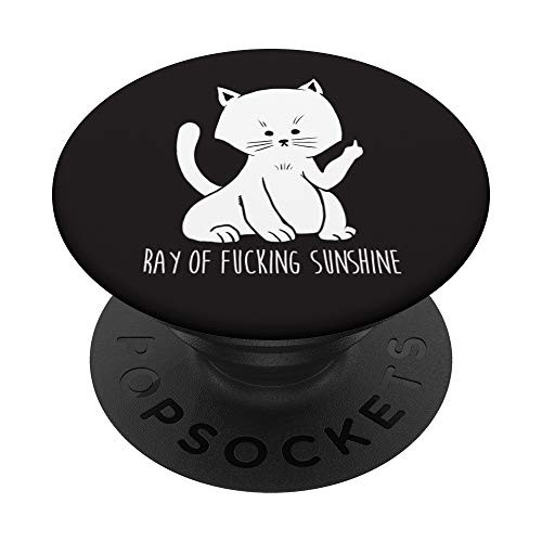Salty Cat Ray Fucking Sunshine Flipping Off Cute Animal Adul PopSockets Grip and Stand for Phones and Tablets Salty Cat Ray Fucking Sunshine Flipping Off Cute Animal Adul PopSockets Grip and Stand for Phones and Tablets