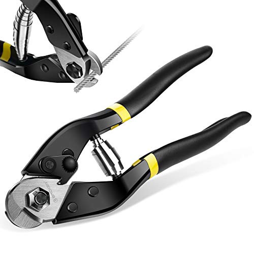 Eacker Cable Wire Cutters Heavy Duty Industrial grade Stainless Steel 8 Inch Wire Rope Cutter for Hard-Wires Aircraft Bicycle Deck Railing