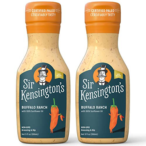 Sir Kensingtons Ranch Dressing and Dip  Buffalo Ranch  Sugar Free  Dairy Free  Keto Diet and Paleo Diet Certified  Non- GMO Project Verified  Shelf-Sta