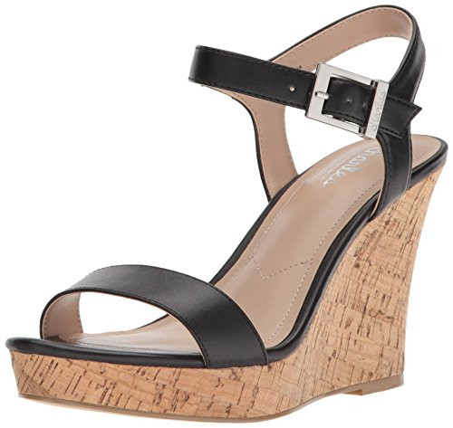 Charles by Charles David Womens Lindy Wedge Sandal  Black  9 Medium US