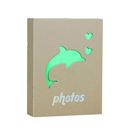 Wei Long Kraft Photo Album Hold 100 Pockets  5x7 Photos  -Dolphin-