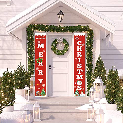 Christmas Porch Sign Merry Christmas Banner Welcome Christmas Banner Decorations Merry Bright Red Xmas Porch Hanging Banners Front Door Hanging Sign f Christmas Porch Sign Merry Christmas Banner Welcome Christmas Banner Decorations Merry Bright Red Xmas Porch Hanging Banners Front Door Hanging Sign f