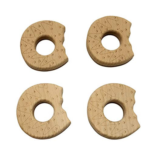 Alenybeby 10pcs Wooden Teether Rings Natural Wood Teething Biscuits for Infant Wooden Teether Donut for Toddler Baby Soothing Pain Relief Toys -Biscui Alenybeby 10pcs Wooden Teether Rings Natural Wood Teething Biscuits for Infant Wooden Teether Donut for Toddler Baby Soothing Pain Relief Toys -Biscui