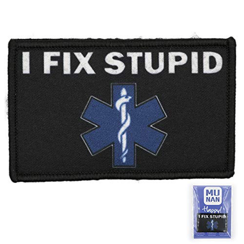 MUNAN ACU EMS EMT Star of Life I FIX Stupid Subdued Paramedic Medical Tactical Army Gear Fastener Patch MUNAN ACU EMS EMT Star of Life I FIX Stupid Subdued Paramedic Medical Tactical Army Gear Fastener Patch