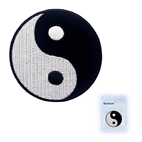 MUNAN Yin Yang Tao Dao Rainbow Chinese Patch Embroidered Applique Badge Iron On Sew On Emblem