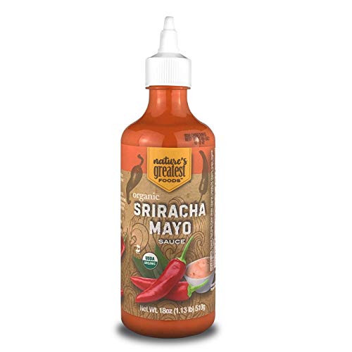 Natures Greatest Foods Organic Sriracha Mayo Sauce Vegan Gluten Free 18 Ounces Natures Greatest Foods Organic Sriracha Mayo Sauce Vegan Gluten Free 18 Ounces