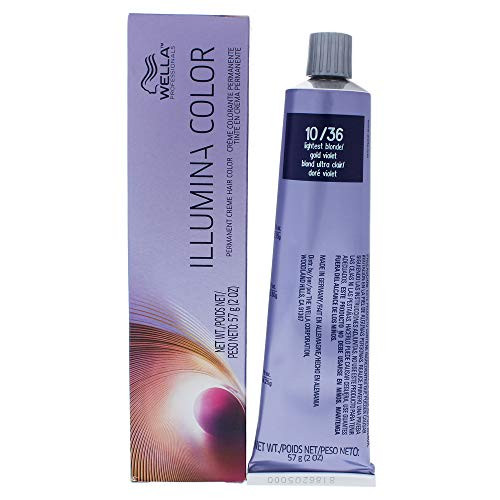 Wella Illumina Color Permanent Creme Hair Color 10 36 Lightest Blonde-Gold Violet for Unisex  2 Ounce