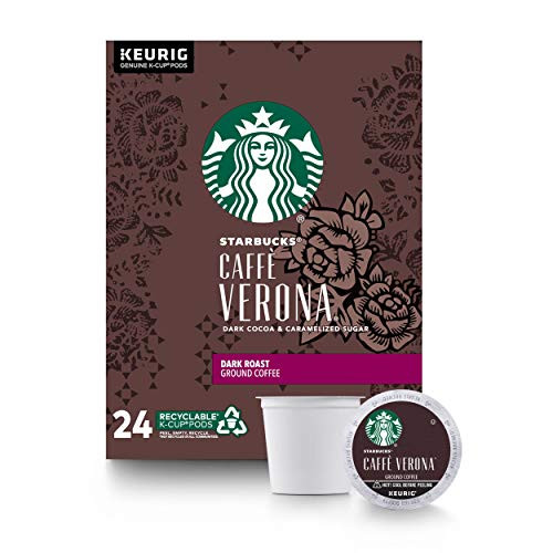 Starbucks Caffè Verona Coffee K-Cup Pods - Dark Roast - Coffee Pods for Keurig Brewers - 1 Box -24 Pods-