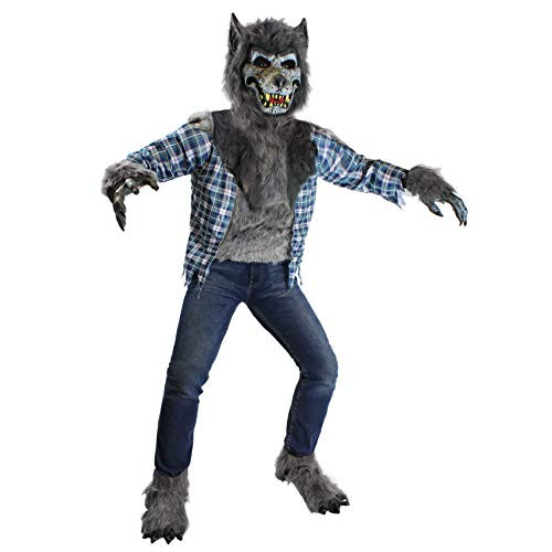 Spooktacular Creations Werewolf Costume -Extra Large -12-14yr-- Gray