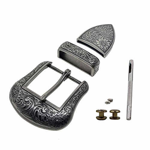 TOME Western Belt Buckles Silver Cowboy Belt Buckles Set Mens belt buckle -Mens 38mm Wide-