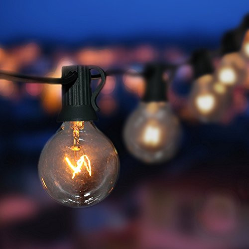 Goothy Globe String Lights with G40 Bulbs (25ft.) UL Listed Backyard Patio Lights Garden Bistro Party Natural Warm Bulbs Cafe Hanging Umbrella Lights on Light String Indoor Outdoor-Black Goothy Globe String Lights with G40 Bulbs (25ft.) UL Listed Backyard Patio Lights Garden Bistro Party Natural Warm Bulbs Cafe Hanging Umbrella Lights on Light String Indoor Outdoor-Black