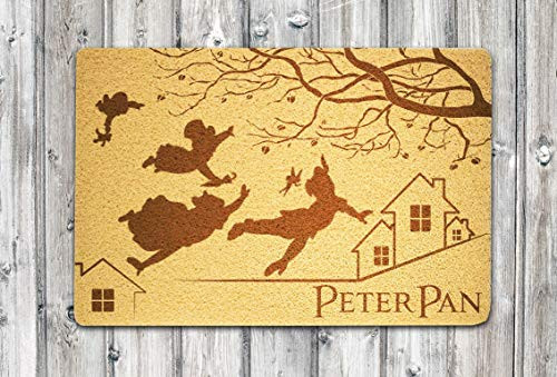 Peter Pan Doormat Peter Pan and Wendy Doormat Peter Pan Door Mat Peter Pan Disney Housewarming or Birthday or Easter for Boys and Girls Kids and Teens