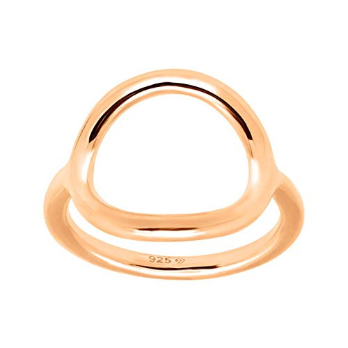 Silpada Karma Open Circle Ring in 18K Rose Gold-Plated Sterling Silver  Size 10