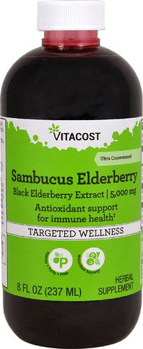 Vitacost Sambucus Elderberry Ultra Concentrated Black Elderberry Extract -- 5 000 mg - 8 fl oz