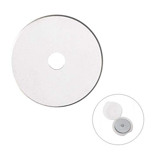 60mm 1pc Rotary Replacement Blade fits Fiskars OLFA-DAFA-Dremel Chenille Maker Rotary Blade for Quilting Scrapbooking Leather Vinyl etc -Round Hole-