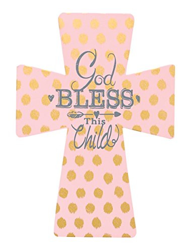 Dicksons God Bless This Child Wall Cross, Pink