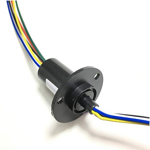 Taidacent 6 Wires12 Wires 2A 5A 10A 15A 20A 30A Collector Ring Rotary Electrical Contact Electrical Slip Ring Joint Rotary Connector -6 Wires 10A-