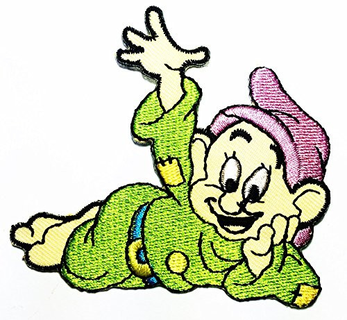 Dwarf Dopey of Disneys Snow White and The Seven Dwarfs logo patch Jacket T-shirt Sew Iron on Patch Badge Embroidery