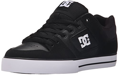 DC Mens Pure Skate Shoe  black-black-white  13 D D US