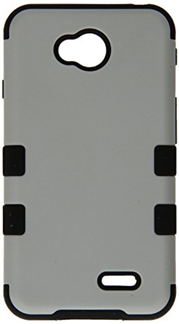 Asmyna Rubberized TUFF Hybrid Phone Cover for LG VS450PP Optimus Exceed 2/MS323 Optimus L70 - Retail Packaging - Black/Gray Asmyna Rubberized TUFF Hybrid Phone Cover for LG VS450PP Optimus Exceed 2/MS323 Optimus L70 - Retail Packaging - Black/Gray
